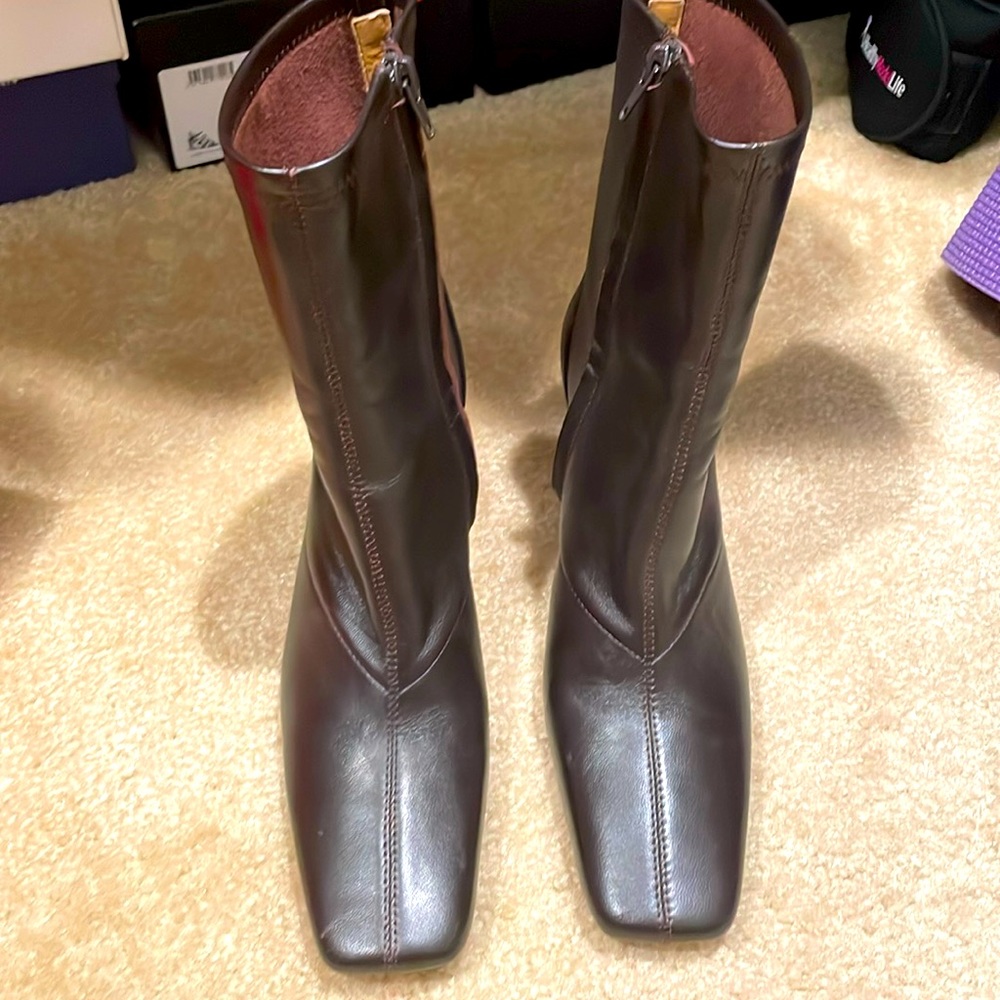 Tony Bianco Fomo Chocolate Nappa Ankle Boots size 8